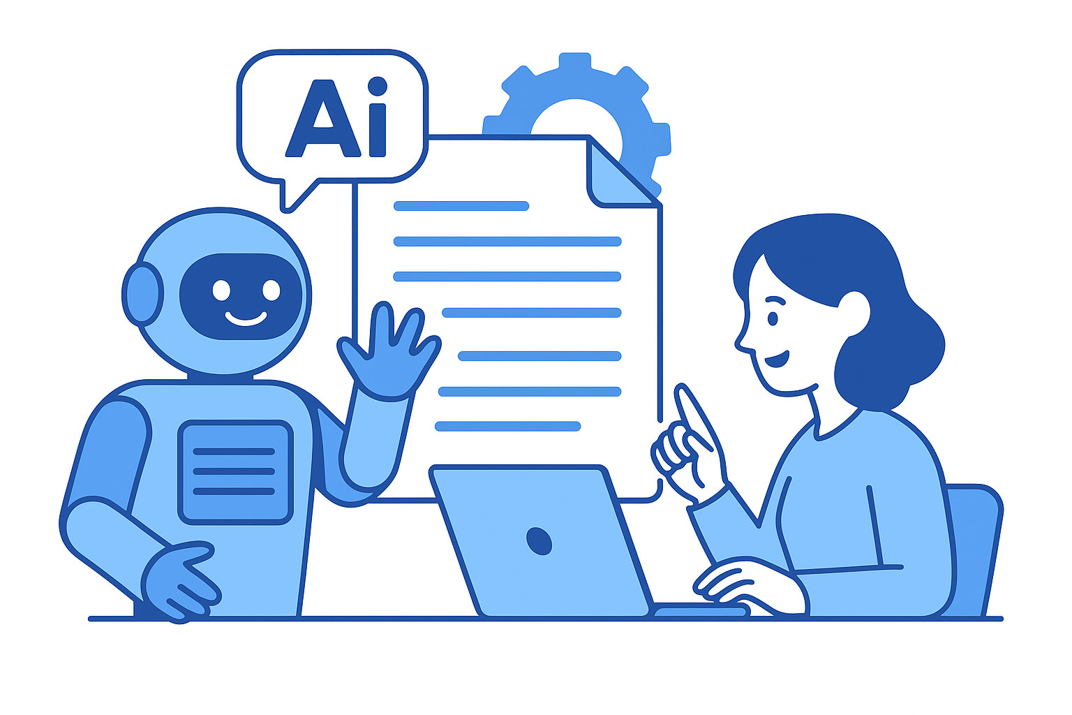 Illustration of AI bot creation process on DocuPal